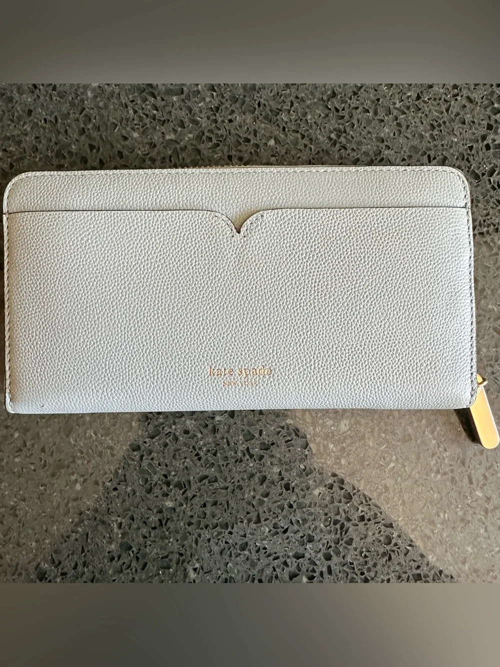 Kate Spade New York Toujours Continental Zip Around Wallet Blue Mist EXCELLENT